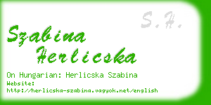 szabina herlicska business card